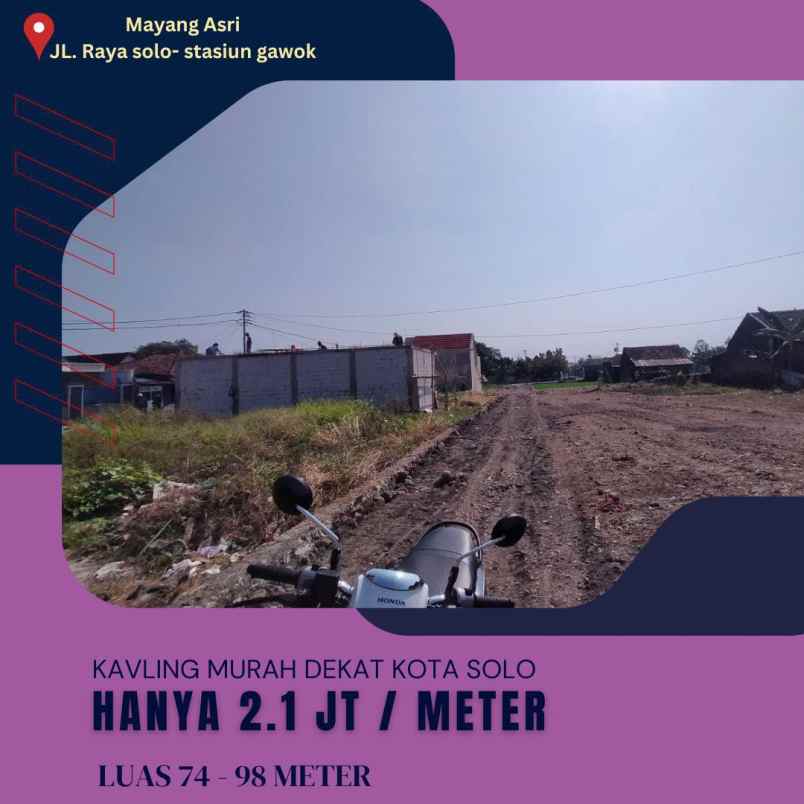 dijual tanah jalan mangesti mayang