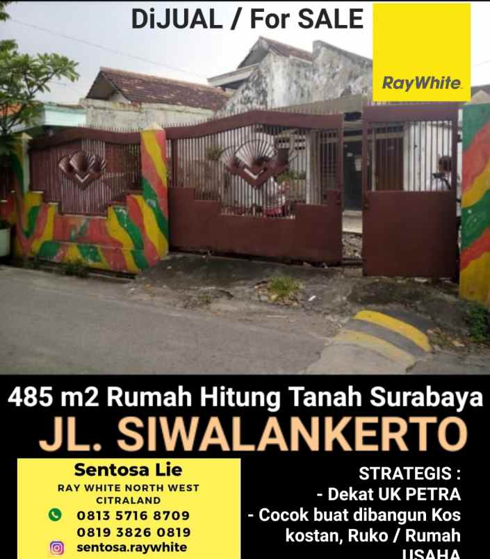 dijual tanah jalan siwalankerto