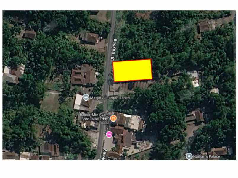 dijual tanah jl boyong tanen