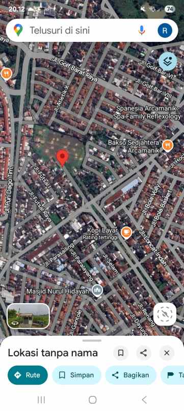 dijual tanah jl pesona arcamanik endah