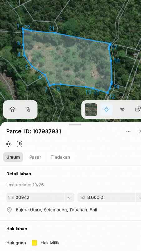 dijual tanah jl rajawali bajera
