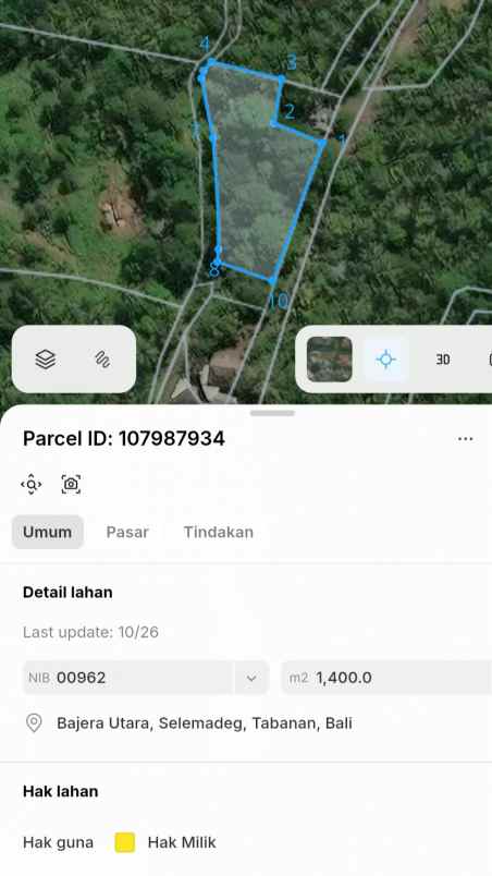dijual tanah jl rajawali bajera