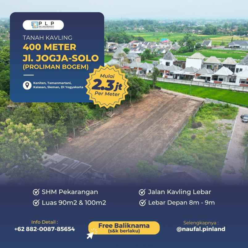 dijual tanah keniten tamanmartani