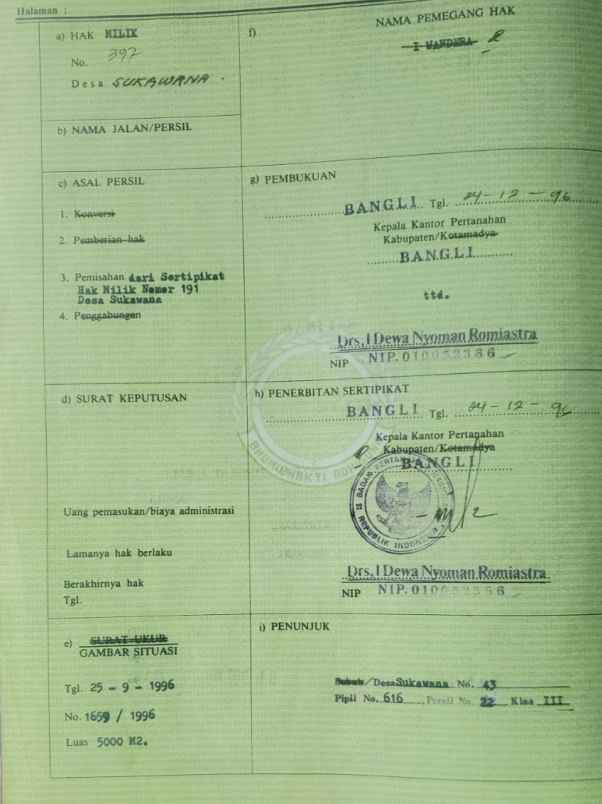 dijual tanah pantai melasti
