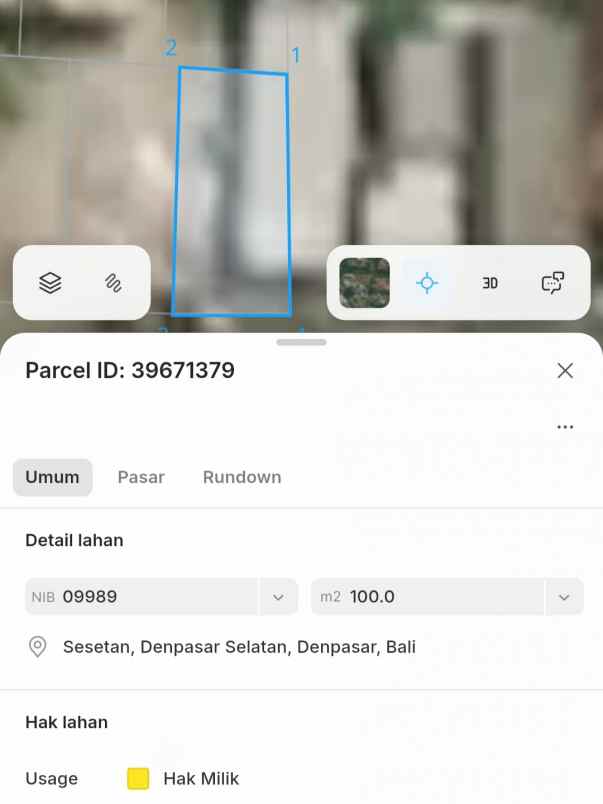 dijual tanah sesetan
