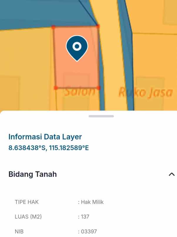 dijual tanah tunjung ssri