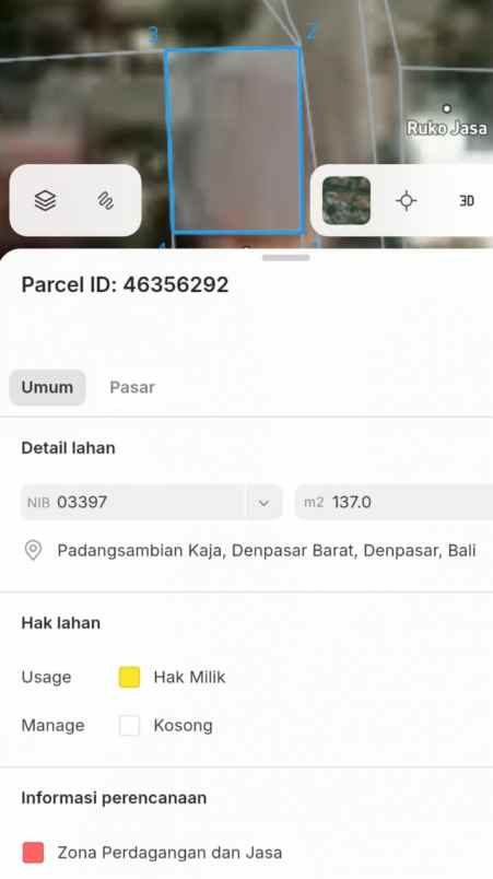 dijual tanah tunjung ssri