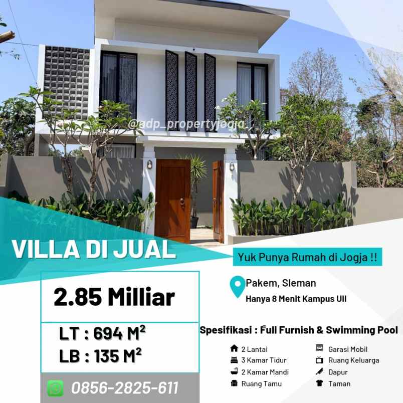 dijual villa jakal km 17 pakem sleman