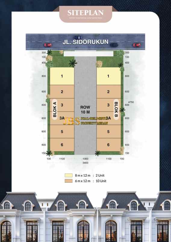 dijual villa krakatau townville jalan