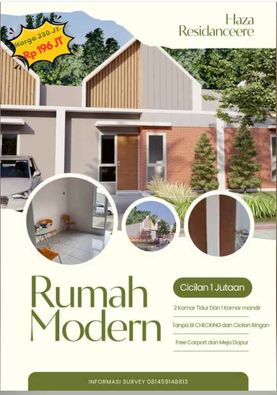 huniah nyaman hanya 197 juta an di pungging mojokerto