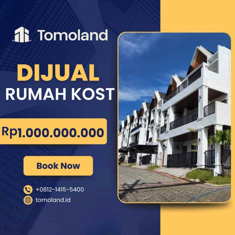 jual cepat kost 8 kamar malang kota free pajak