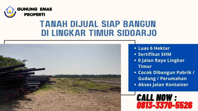 jual tanah untuk lokasi pabrik di sidoarjo