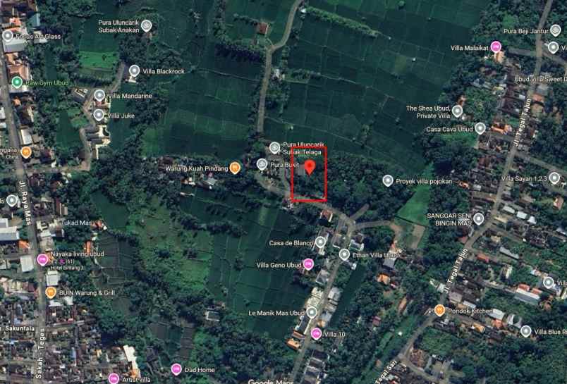 jual tanah view di mas ubud bali