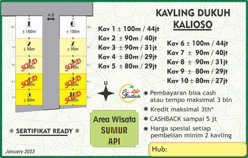 kavling murah di kalioso gondangrejo karanganyar
