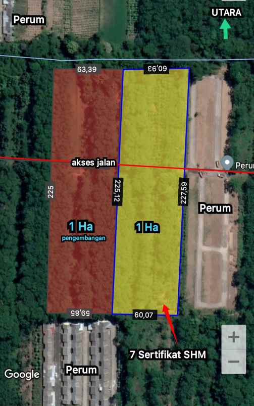 lahan pemukiman 1ha bebas lsd teras boyolali 450rb m2
