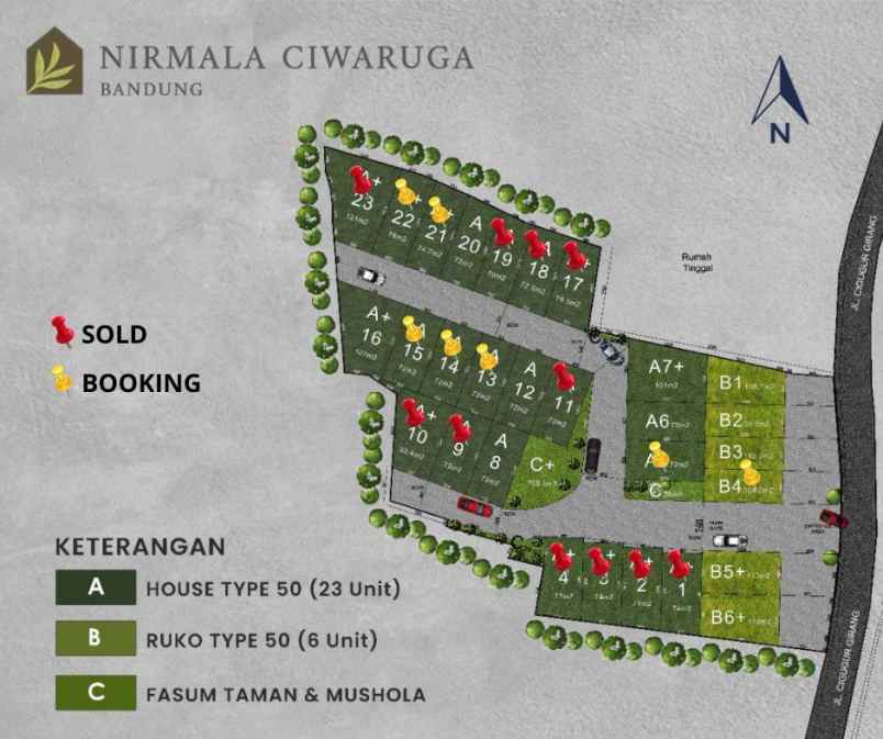 ruko dekat polban dan pesantren daarut tauhid