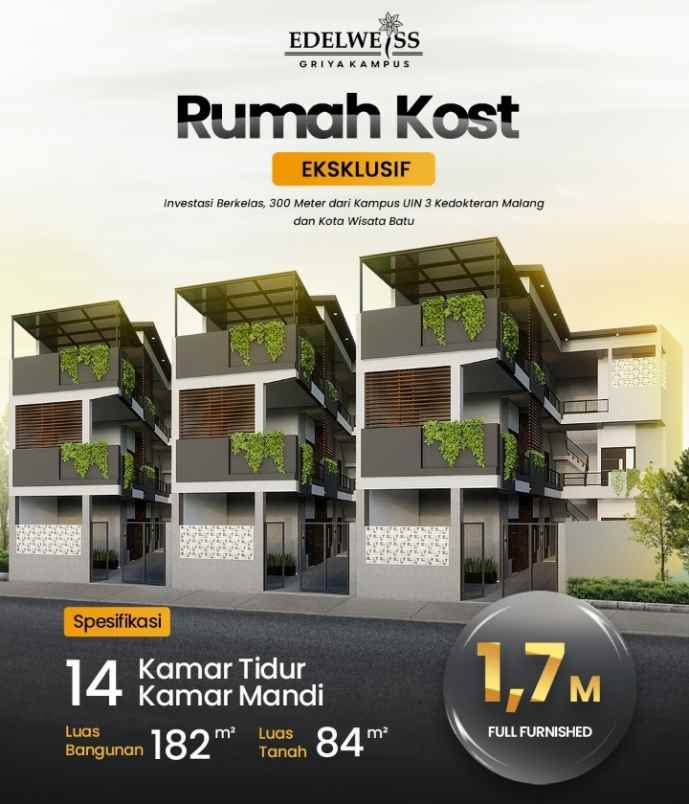 rukos paling strategis dekat kampus uin 3 malang
