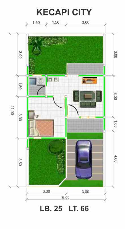 rumah baru di kecapi city kota cirebon