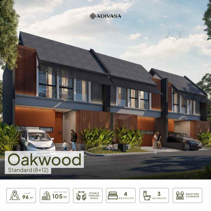 rumah cluster 2 lantai ditengah kota