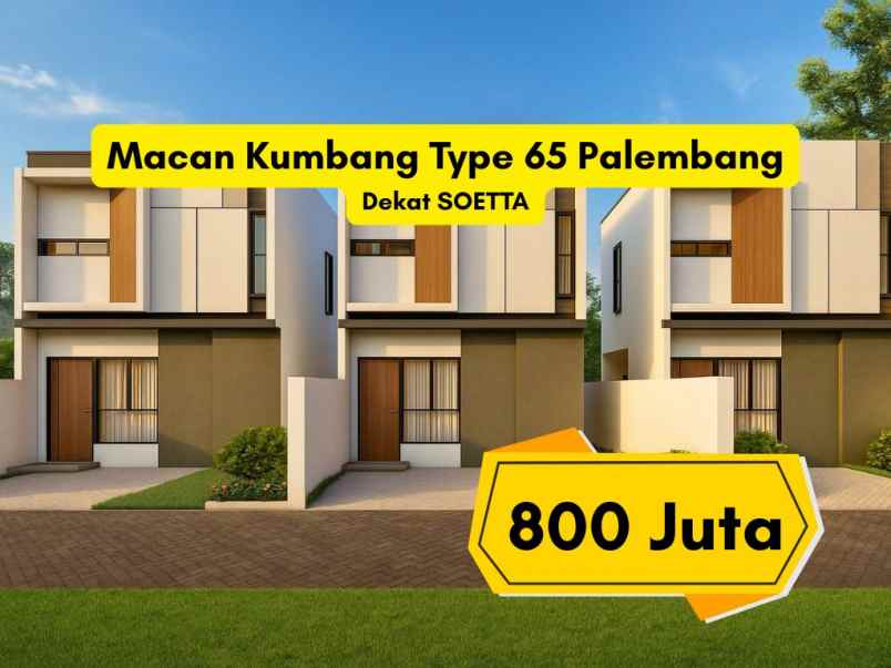 rumah dijual di palembang area kancil putih