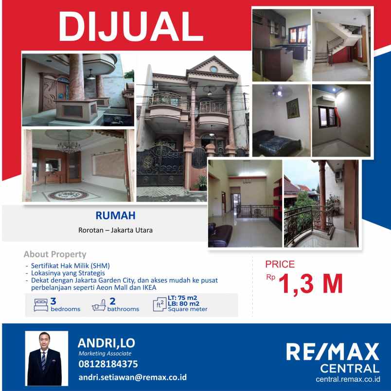 rumah green garden shm rorotan jakarta utara