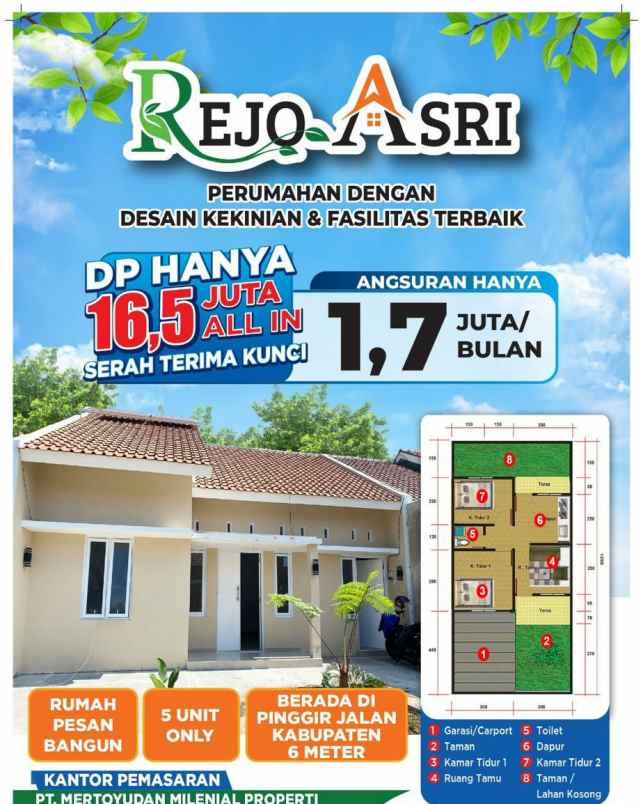 rumah huni mertoyudan dekat spbu glagah