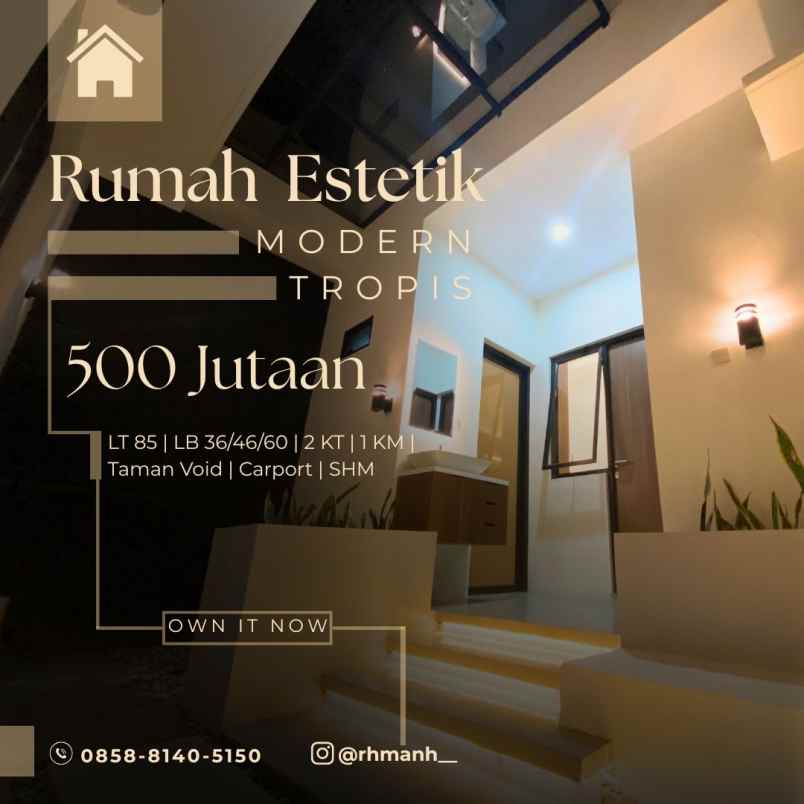 rumah murah modern tropis