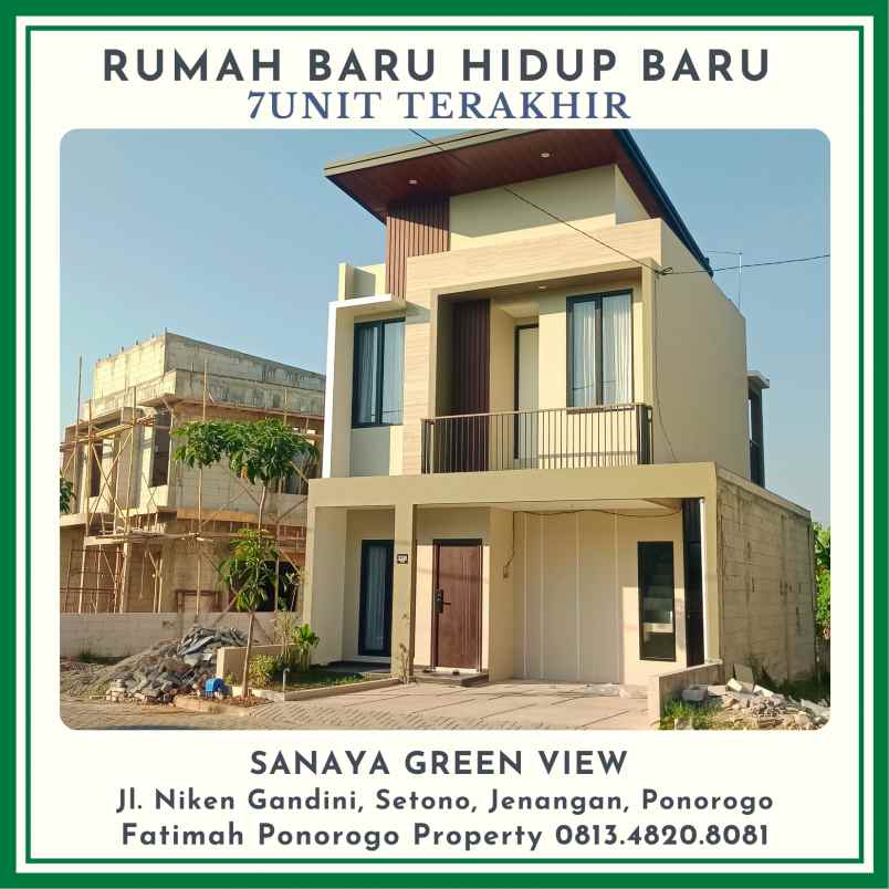 rumah syariah estetik dan luas 2 lantai di ponorogo