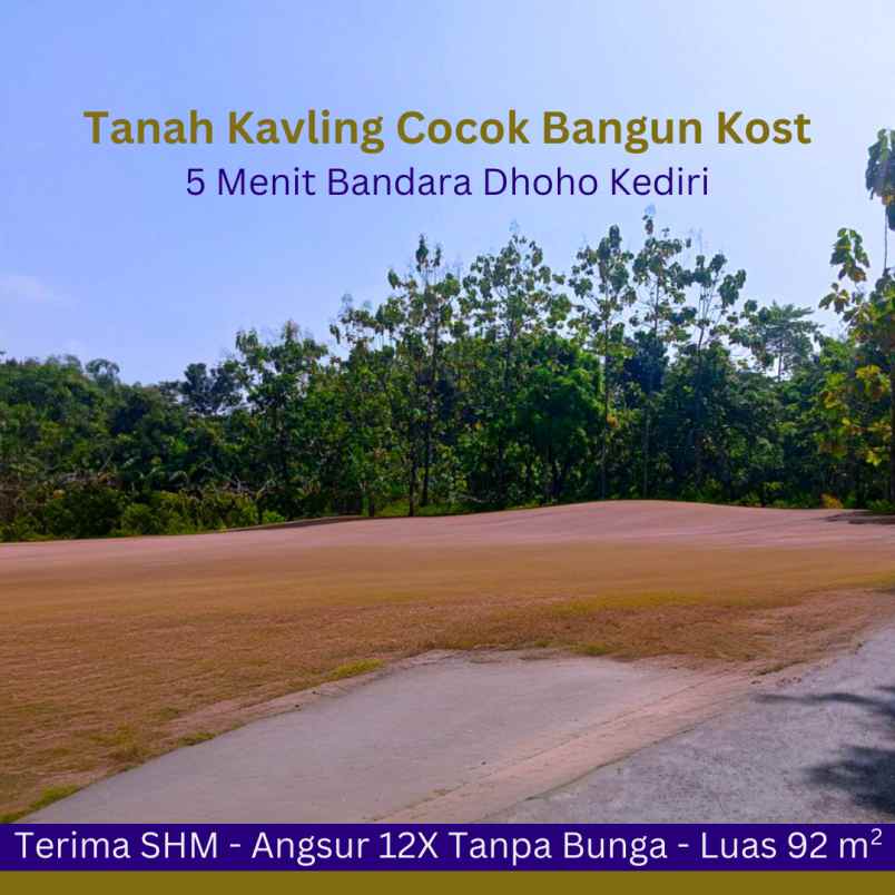 tanah dekat bandara dhoho kediri cocok bangun kost