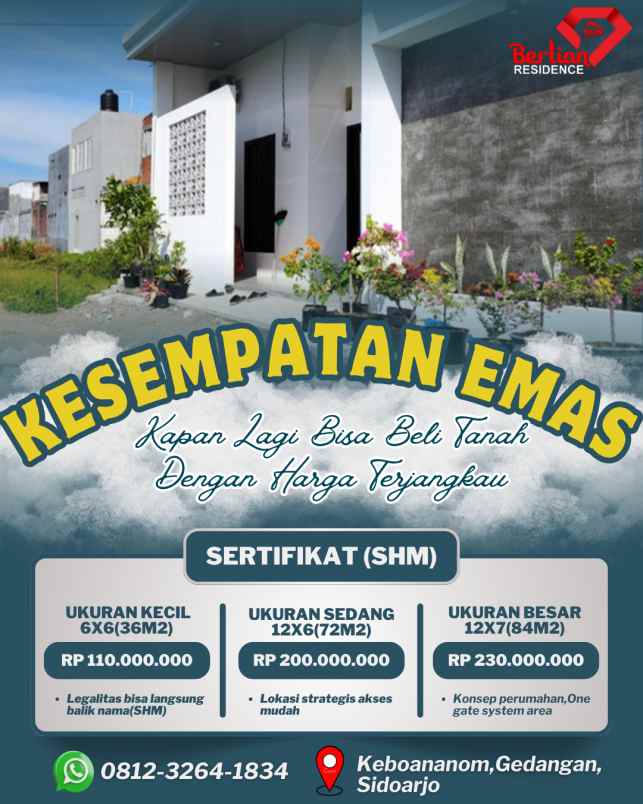 tanah dijual sudah shm harga dibawah pasaran