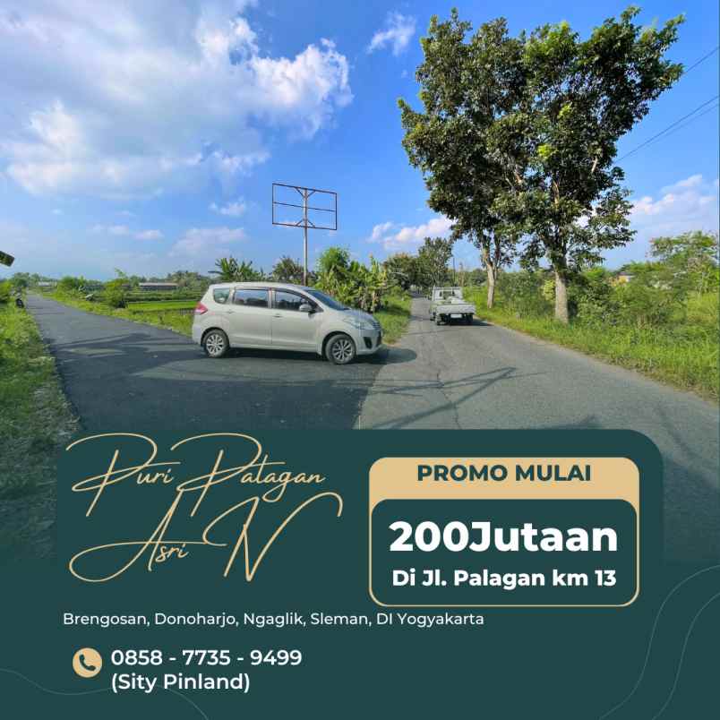 tanah kaveling mulai 200 jutaan di jl palagan km 13