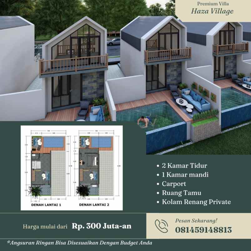 villa pacet mezzanine dekat tempat wisata