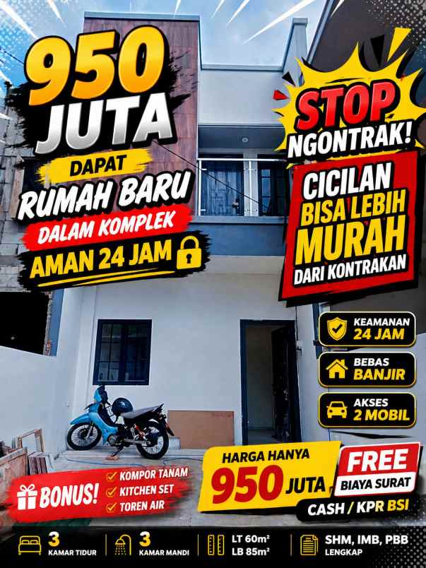 950 juta dapat rumah baru dalam komplek aman 24 jam