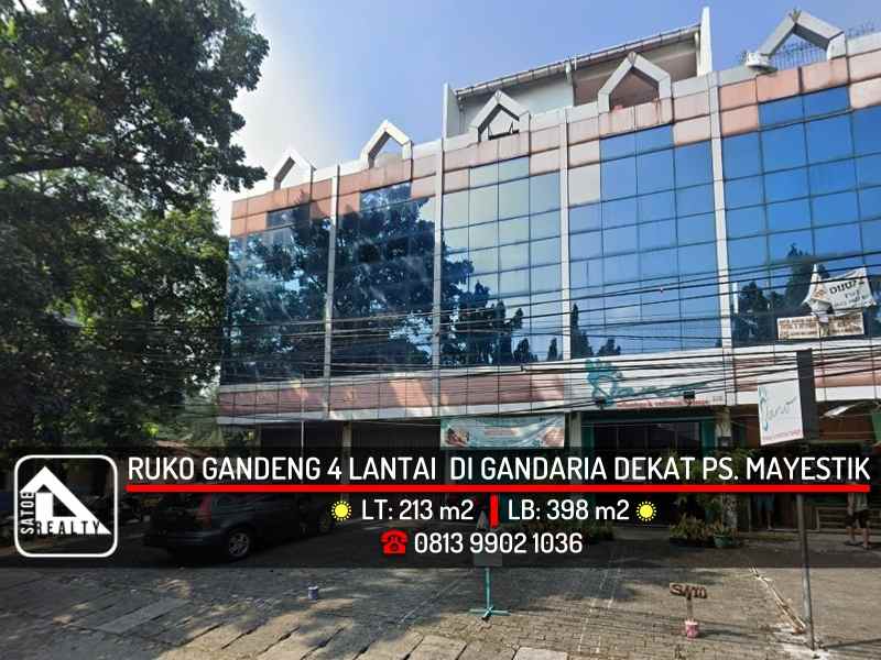 dijual ruko gudang kantor gandaria kebayoran baru