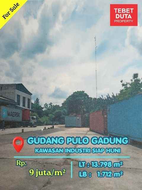 dijual ruko gudang kantor kawasan industri pulo gadung