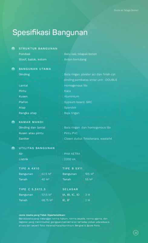 dijual ruko gudang kantor talaga bestari cikupa