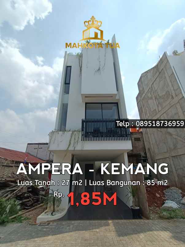 dijual rumah ampera kemang