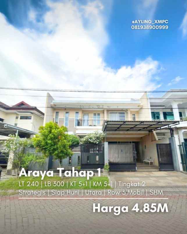 dijual rumah araya tahap 1
