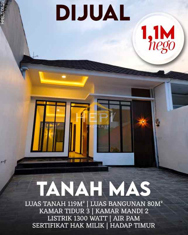 dijual rumah baru di tanah mas semarang