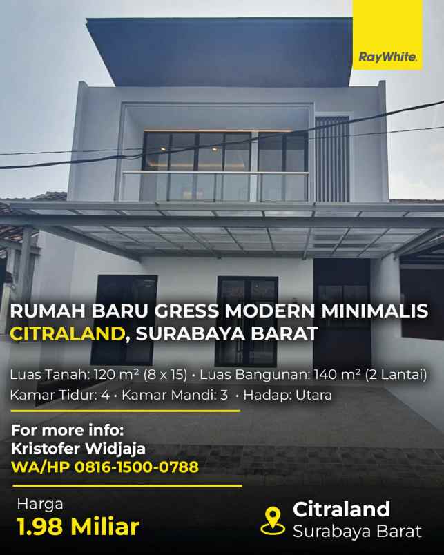 dijual rumah bukit palma citraland utara