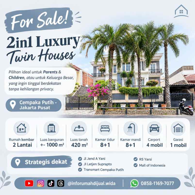 dijual rumah cempaka putih