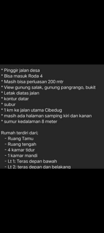 dijual rumah citapen cibedug ciawi