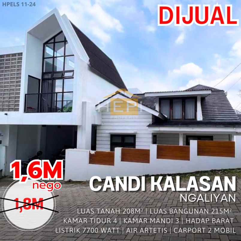 dijual rumah di candi kalasan ngaliyan semarang