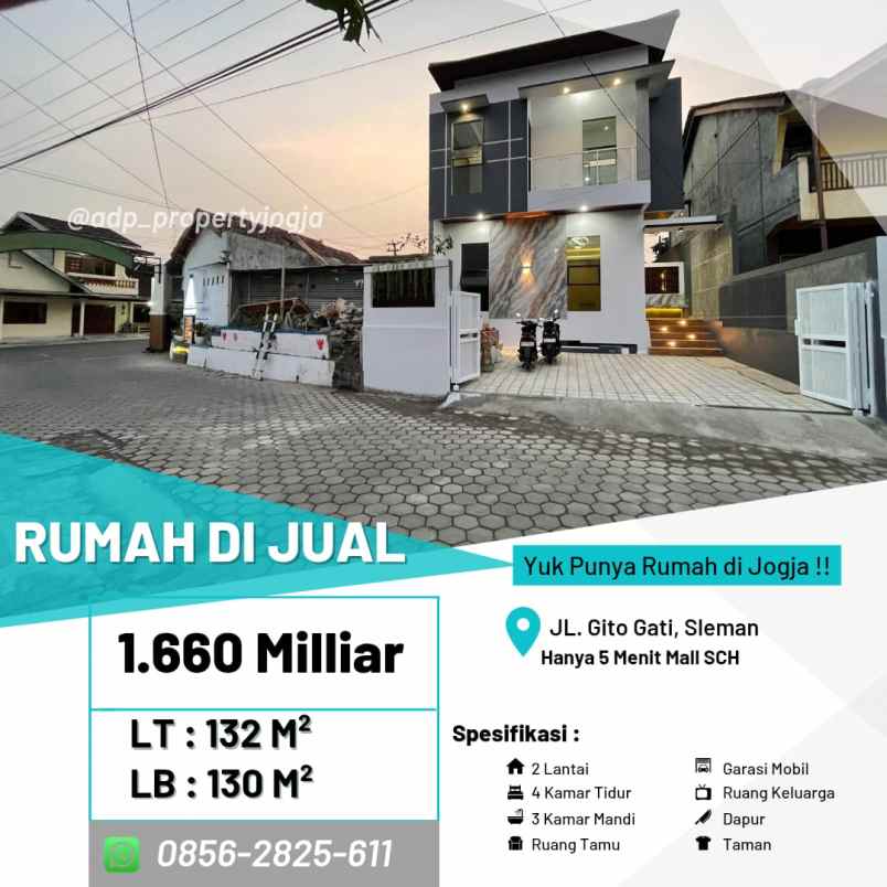 dijual rumah gito gati ngaglik sleman