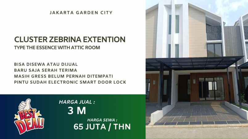 dijual rumah jakarta garden city cakung