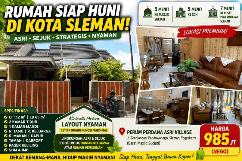 dijual rumah jl grojogan pandowoharjo