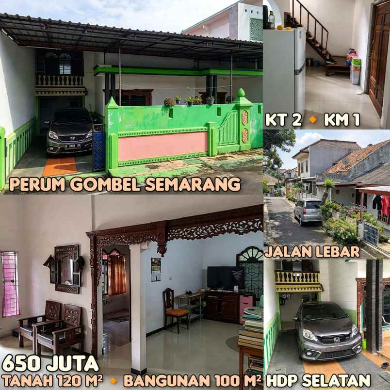 dijual rumah perum gombel permai