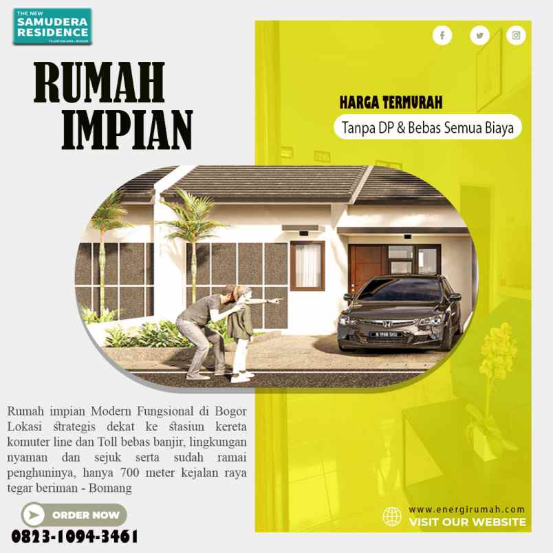 dijual rumah perumahan samudera