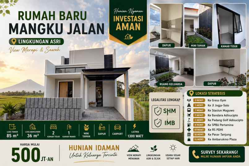 dijual rumah perumahan virendra berbah
