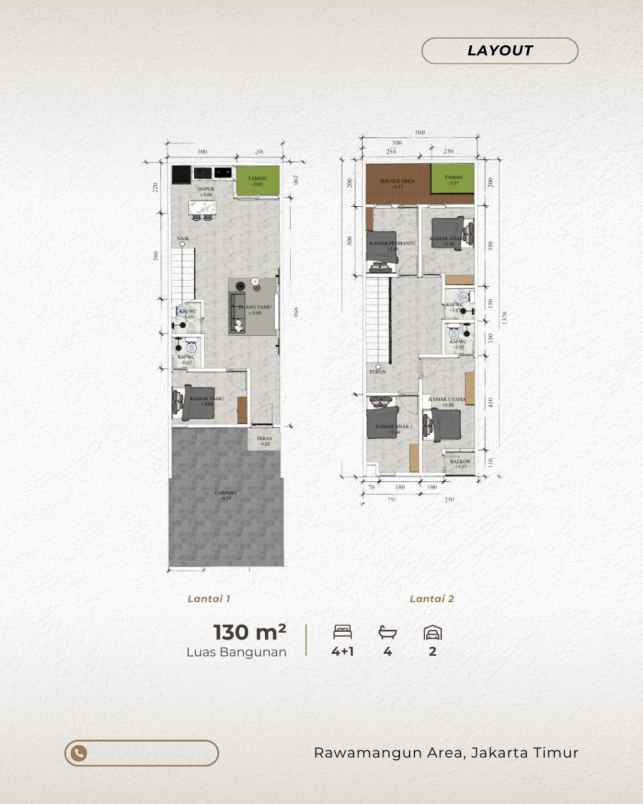 dijual rumah pisangan